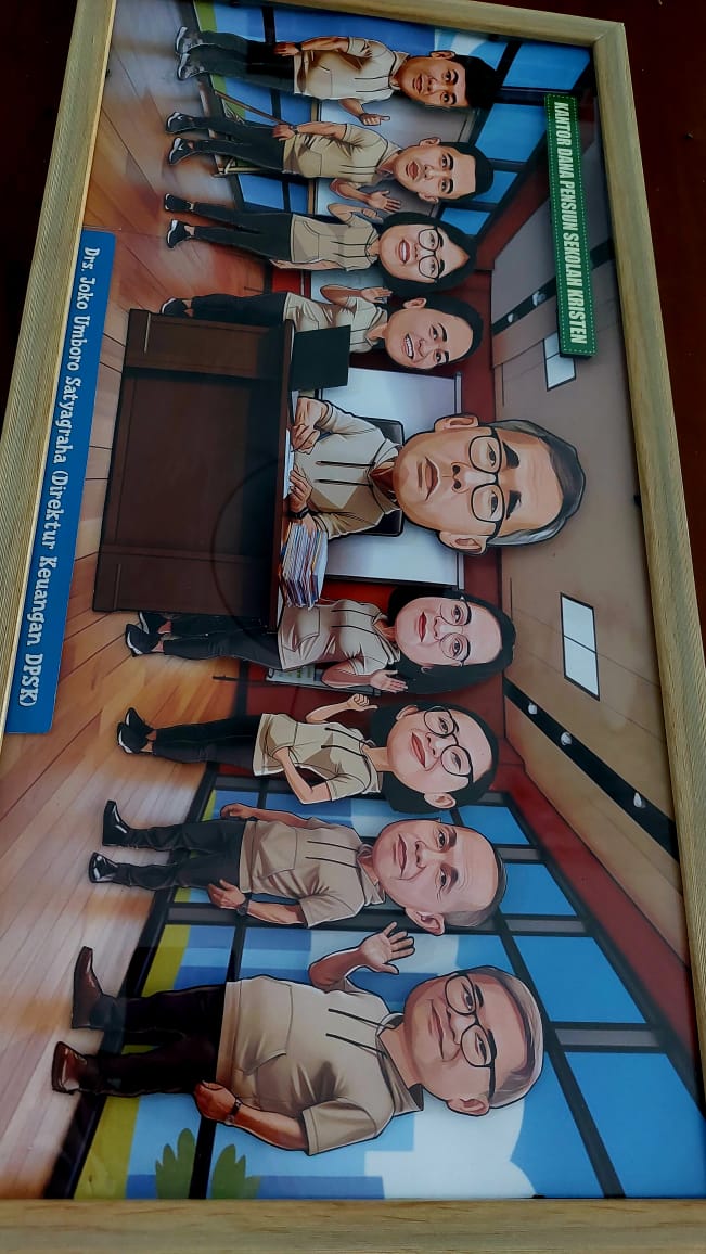 Personal framed caricature example